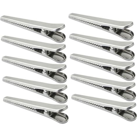 Lot de 10 clips fermeture en acier inoxydable pour sacs (1/5)
