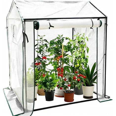 Serre en film plastique 130 x 90 x 150 cm, pour tomates, pour plantes, protection des plantes, résistante à l'hiver et aux UV (1/5)