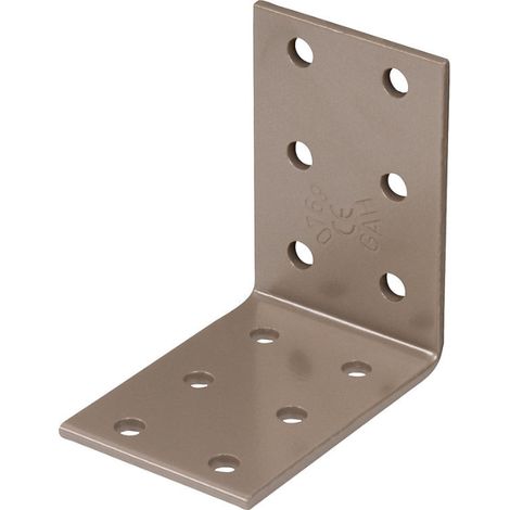 Équerre de plaque perforée DURAVIS® 60 x 60 x 40 mm, matériau : Acier, galvanisé sendzimir, surface : beige nacré RAL 1035