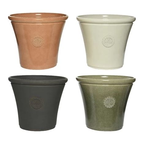 Pot de fleurs rond décoratif en polystone 40x45,5cm