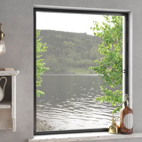vidaXL Zanzariera per finestre Antracite 130 x 150 cm