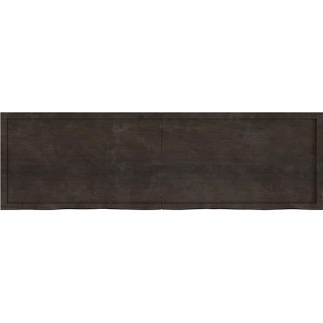 Étagère murale Étagère flottante marron foncé bois chêne massif traité (1/5)