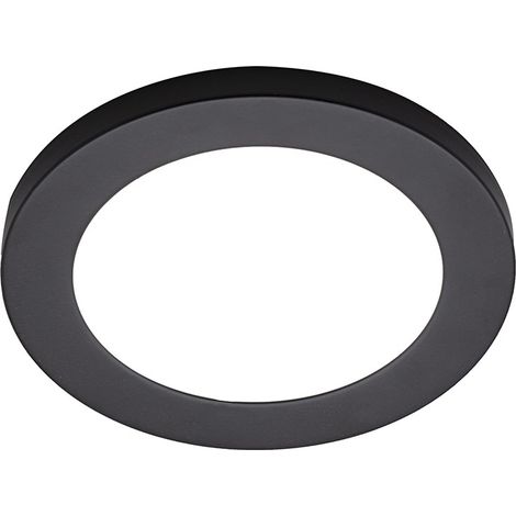 Litecraft Darly Ceiling or Wall Light Small Flush 6 Watt LED Fitting - Satin Black