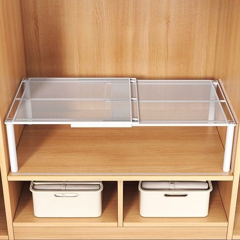 LOLLANDA Étagère empilable pour armoire, séparateurs à plusieurs niveaux pour armoire, étagère extensible (1/5)