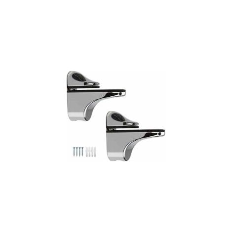 Soporte ajustable de 2 piezas para estantes de vidrio ZVD, soporte para estantes de madera/vidrio de 5 a 22 mm de grosor - Crezuo (1/4)