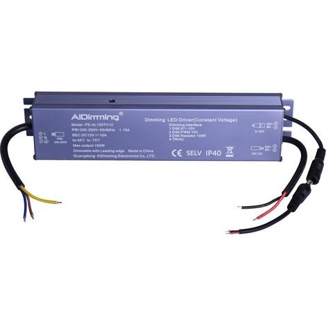Alimentation LED dimmable TRIAC/0-10V 200-250V - Sortie 12V - (1/4)