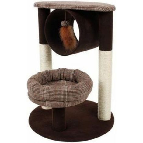 Griffon Avec 2 Arbres Pour Chat Robuste 2 Bases Pour Repos Tunnel De Jeu Pour Chat (1/2)