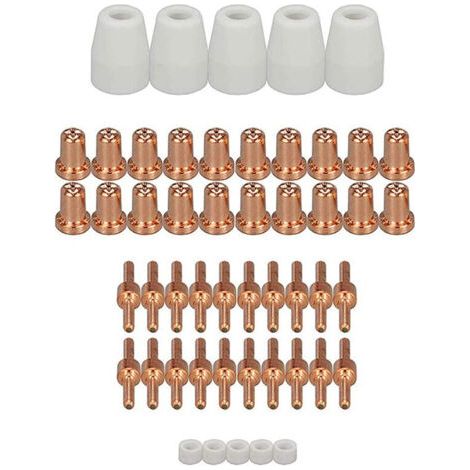 50 pièces kit buses électrode torche plasma PT-31 JG-40 LG40 compatibles CUT50 (1/5)