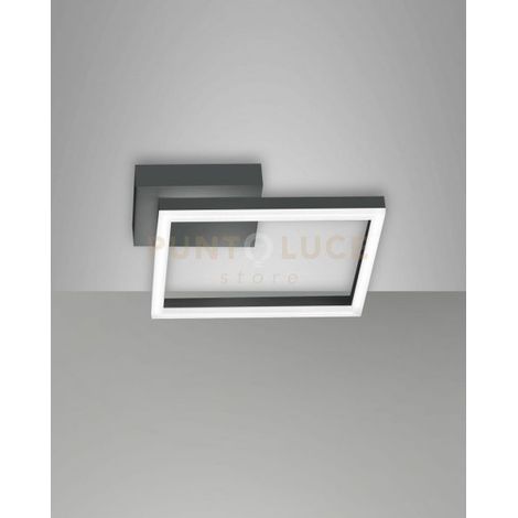 BARD APPLIQUE ANTRACITE 1 LUCE a LED 3000K - 22W - 2160 lm DIMMERABILE C/ACCESS.