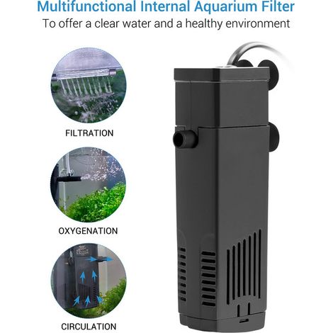 Filtre Interne pour Aquarium 5W 200L/H Pompe à Eau Submersible Multifonctionnelle pour Circulation et Oxygénation (1/5)