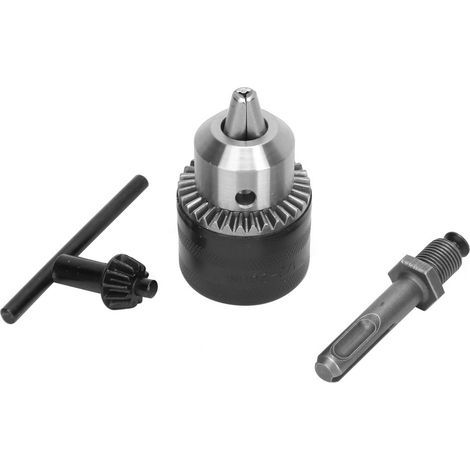 Bohrfutter, 1,5 bis 13 mm Spannweite, 3-Backen-Futter mit Rundschaftadapter für Elektrohammer (1/5)