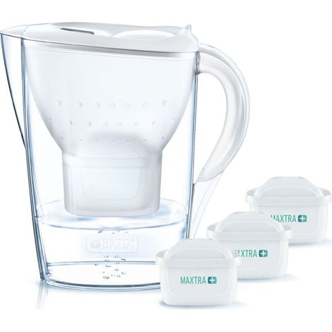 BRITA Jarra Marella Blanca + 3 filtros MAXTRA+