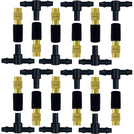 Lot de 12 buses réglables en laiton pour système d'arrosage automatique, arroseur de tuyau 4/7 pour balcons et jardins (1/2)