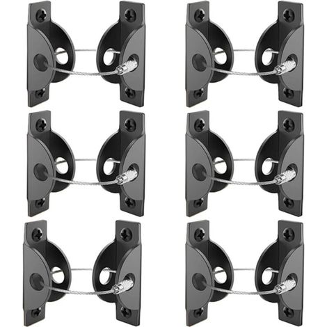 Furniture Anchor Strap Kit, 6 Sets Metal Furniture Anti-Tip Strap, Furniture Anti-Tip Straps, Metal Furniture Safety Straps, Suitable for Shelves, Dressers