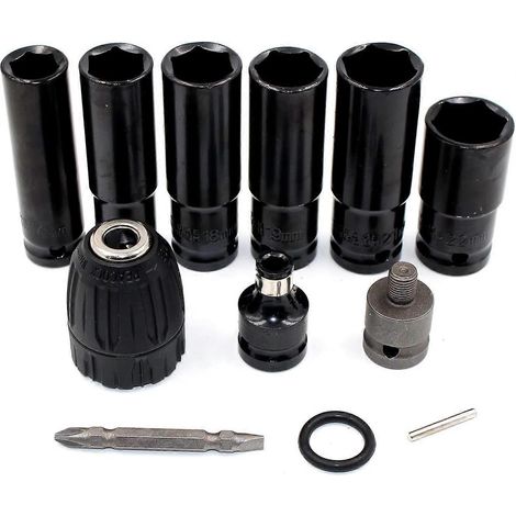 Kit de tournevis électrique 12 en 1 avec douilles hexagonales pour clé à chocs et perceuse (1/5)