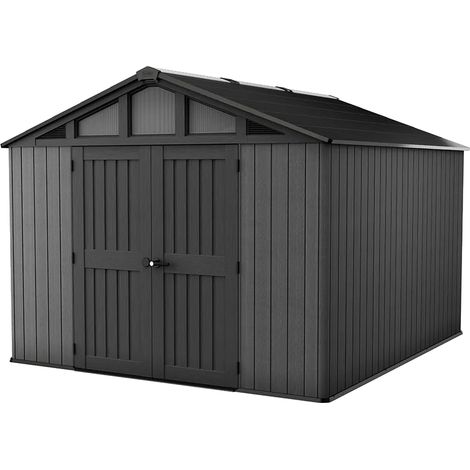 Keter Stronghold Gartenhaus Kunststoff Grau 350x305x251 cm Gerätehaus (1/5)