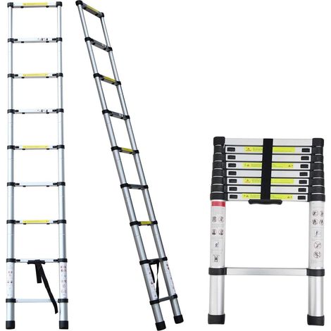 2.6M Multi-Use Aluminum Telescopic Ladder Heavy Duty Folding Extension Ladder (1/4)