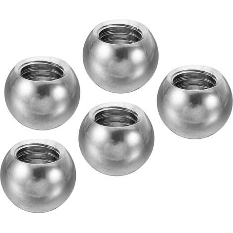 5 Paquets Écrous Bouton M6 Femelle Filetage 10mm OD Argent (1/5)