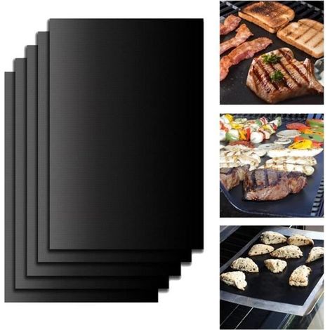 Tapis de cuisson pour barbecue - BBQ - 5PCS - Antidérapant - Résistant à la chaleur - Silicone (1/4)