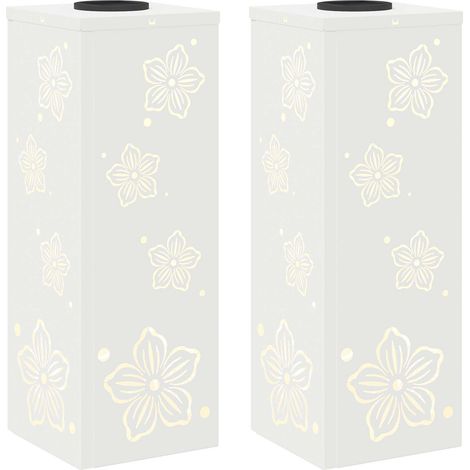 Lumière de chemin LED solaire 2 pcs Blanc Acier laminé à froid (1/5)