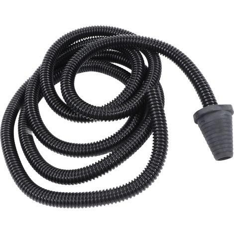 Tuyau noir ondulé fileté pour aspiration poussière de ponceuse murale, gaine flexible PVC, diamètre standard, usage professionnel, résistant à l’abrasion, longueur adaptée, idéal chantier. (1/5)
