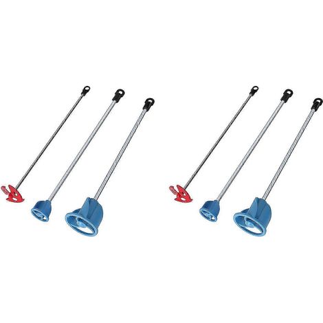 Ensemble de 6 pales pour mélanger peinture, résine époxy, mastic et émail céramique - Accessoire de mélange pour perceuse - Pale de mélange EK (1/5)