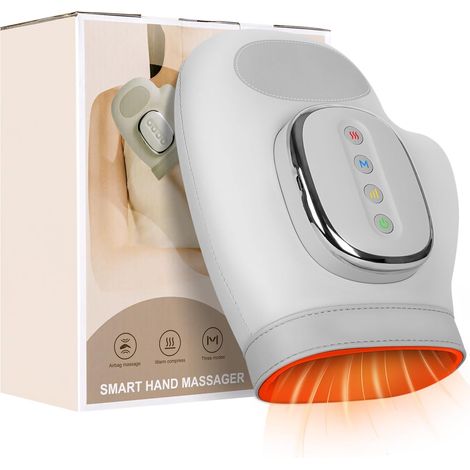 Massageur à main avec chaleur et compression, Massageur à main électrique sans fil professionnel avec 3 massages 5 compressions 3 températures adaptées aux poignets et aux doigts (1/5)