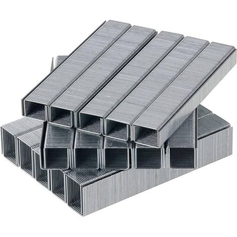 Agrafes Type 53 - 1000 Pièces - Fil Fin Galvanisé - Largeur 11,45mm - Pour Tacker Manuel - Kit 8 10 14mm (1/2)