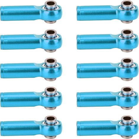 10 Pièces Tige de Liaison Alliage d'Aluminium M4 Filetage Positif/Négatif pour Voiture RC 1/10 Bleu (1/5)