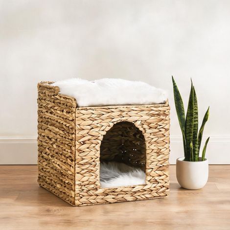 Maison pour chat 2 niveaux 37,5 x 37,5 x 41,5 cm (1/5)