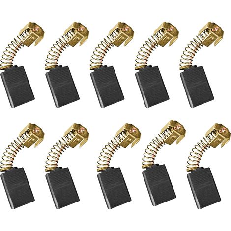 Lot de 10 balais de charbon pour perceuse électrique CB-106 181437-1 - 6 x 10 x 15 mm (1/5)