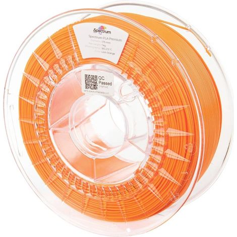 Spectrum Filaments 80008 PLA Premium Filamento per stampante 3D Plastica PLA 1.75 mm 1000 g lion arancione, Arancione 1 (1/2)
