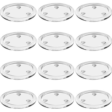 Porte - bougies - set de 12 verres transparents porte - bougies décoratifs - porte - bougies en verre transparent mariage Spa Party Home Decor Desktop Center ornements cadeaux (1/5)