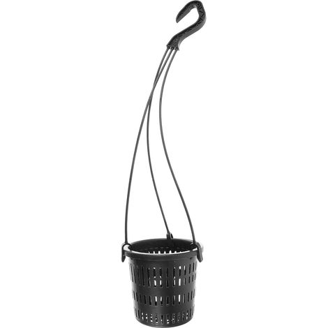Pot suspendu Beaupretty, gain de place, bords lisses, plastique noir, design moderne pour orchidées (1/5)
