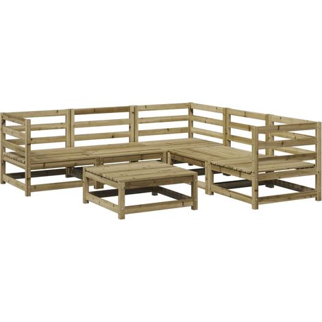 Maison Exclusive - 6-tlg. Garten-Sofagarnitur Kiefernholz Imprägn