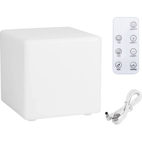 Lampadaire cube/carré orientable, lampe de chevet créative, éclairage d'ambiance rechargeable intégré au canapé, 101010 cm - Rechargeable (télécommande tricolore) (1/5)