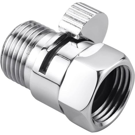 Robinet d'arrêt pour pommeau de douche, régulateur de débit G1/2 pour douchette et bidet. (1/5)