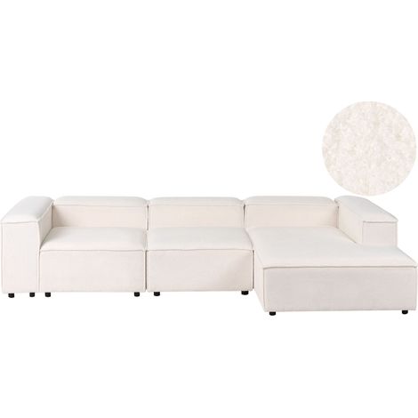 Modular Corner Sofa 4 Seater ARDAL Boucle Off-White Left Hand (1/5)