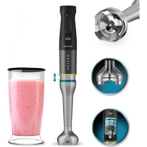 Frullatore a immersione con 2300 W di potenza massima, tecnologia Crossblades con 4 lame in acciaio inossidabile, piede XL extra lungo, cappa paraschizzi e manopola della velocità con funzione turbo. (1/5)