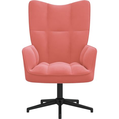 Chaise de relaxation Fauteuil relax - Rose Velours BV922631 - BonneVie (1/5)