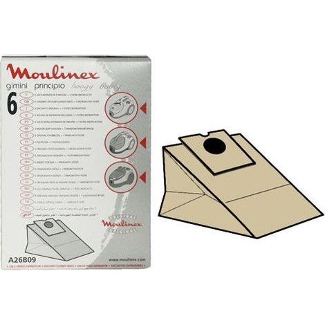 Moulinex Modelo de Bolsas para Aspiradora Lote de 6 Neutro (1/5)