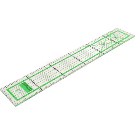 Règle de patchwork acrylique 2 pièces, règle de coupe multifonctionnelle pour tissu, outil de couture DIY pour maison, gabarit de coupe précis (1/5)