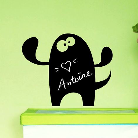 Sticker ardoise tableau noir - stickers muraux adhésif effaçable - MONSTRE 2 - 25x30cm (1/4)