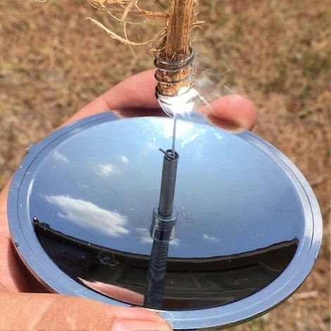 Briquet solaire étanche et coupe-vent pour le camping et la survie en extérieur, outils anti-incendie et de survie. (1/5)