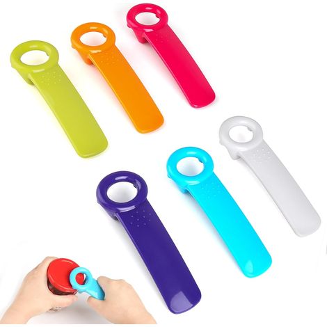 6-Piece Jar Opener Set, Manual Jar Opener, Multifunctional Can Opener, ABS Can Opener, Beer Opener, Bottle Opener for Seniors, Children, Women, and People with Weak Hands (1/5)