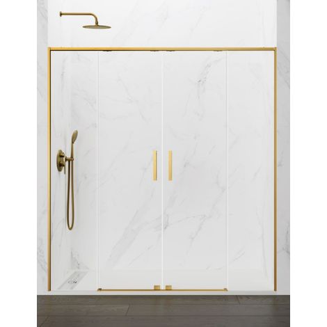 Porta doccia scorrevole 2+2 ABANTE (TWENTY) 150 cm Profilo Oro