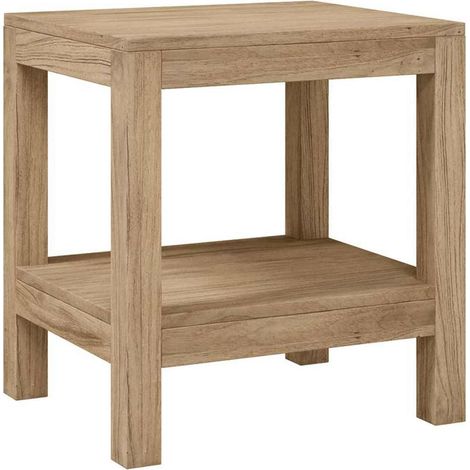 Mesa auxiliar de baño madera maciza de teca 45x35x45 cm vidaXL (1/5)