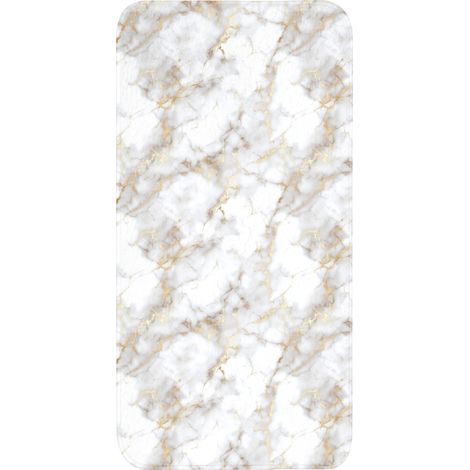TAPIS DE TOILETTE Veines d'or - Marbre - Blanc 60x120 cm