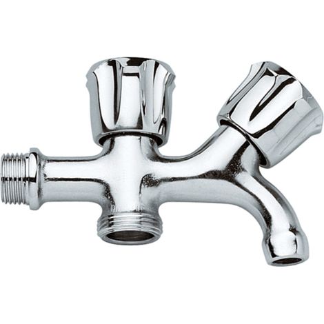 Rubinetto due maniglie attacco lavatrice 1/2x3/4 (1/3)