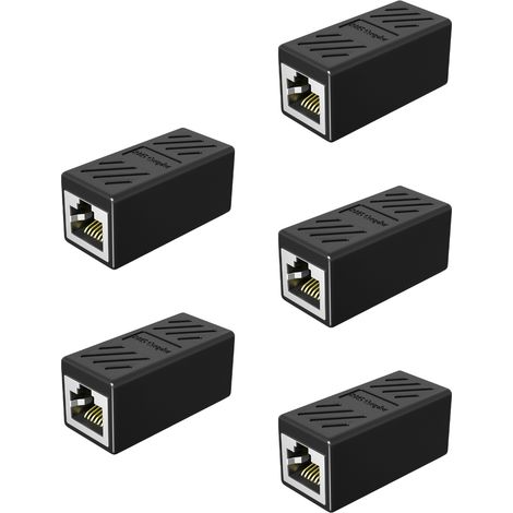 Connecteur RJ45 femelle-femelle Ethernet, connecteur en ligne, prolongateur de réseau, robuste et résistant à la traction[qb]